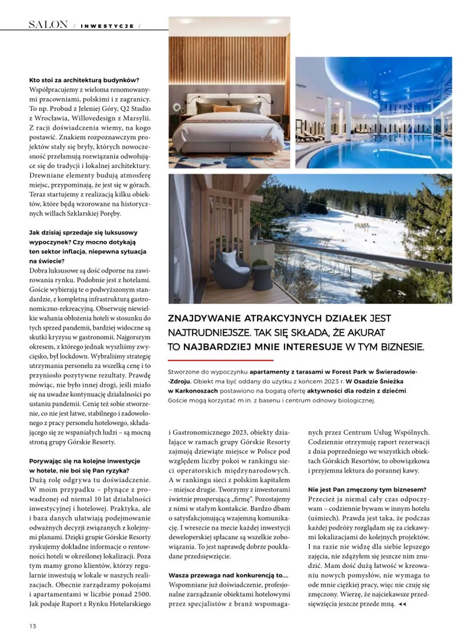 Artykuł o Górskich Resortach